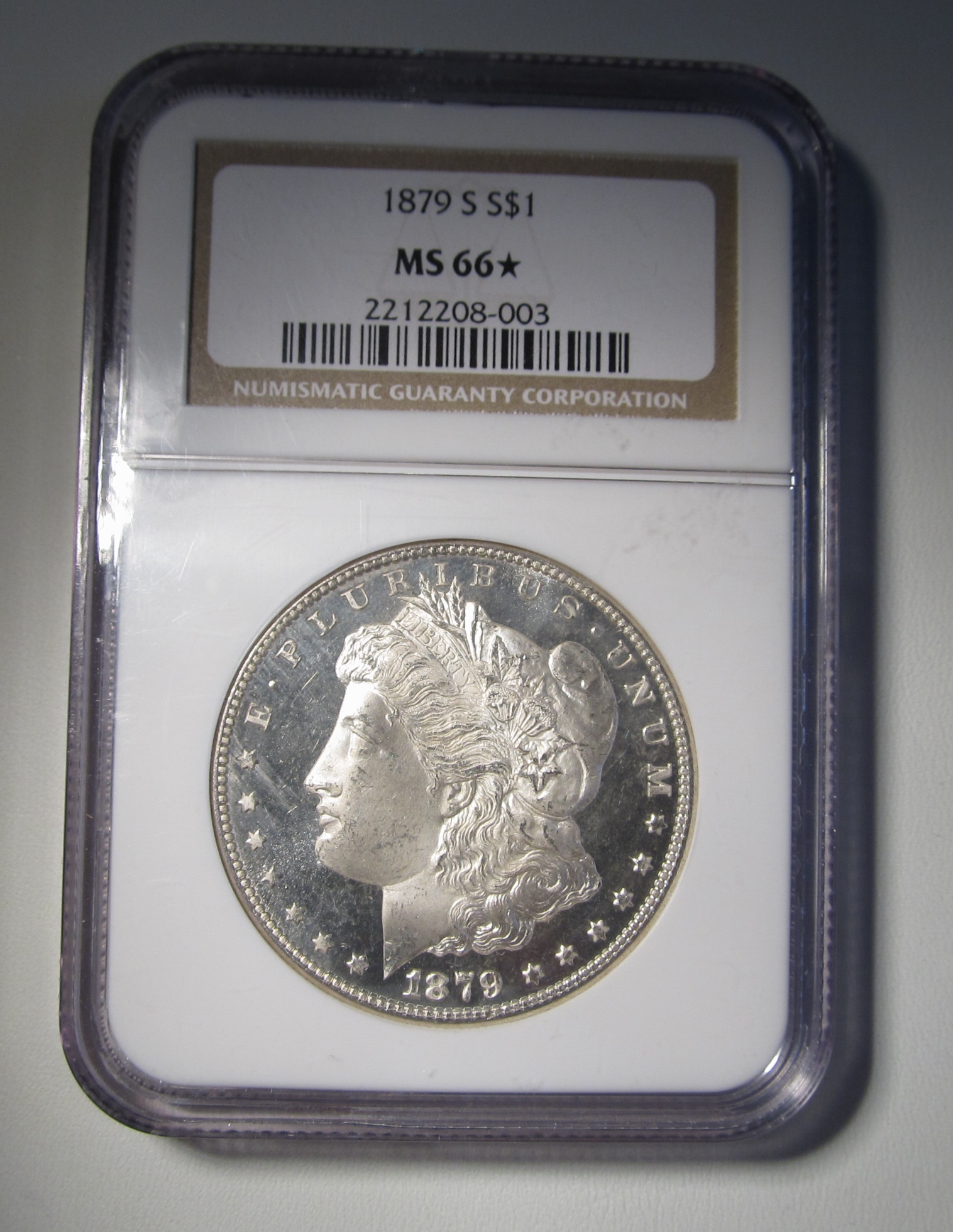 Morgan Dollar 1879 S Ngc Ms 66 Star Old Us Silver Coin Wdec 04
