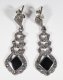 Sterling Silver & Marcasite Dangle Pierced Earrings WC-103